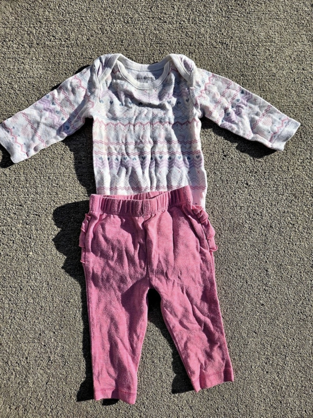 Cat & Jack Baby Girls Geometric Top & Pants Size 0-3M
